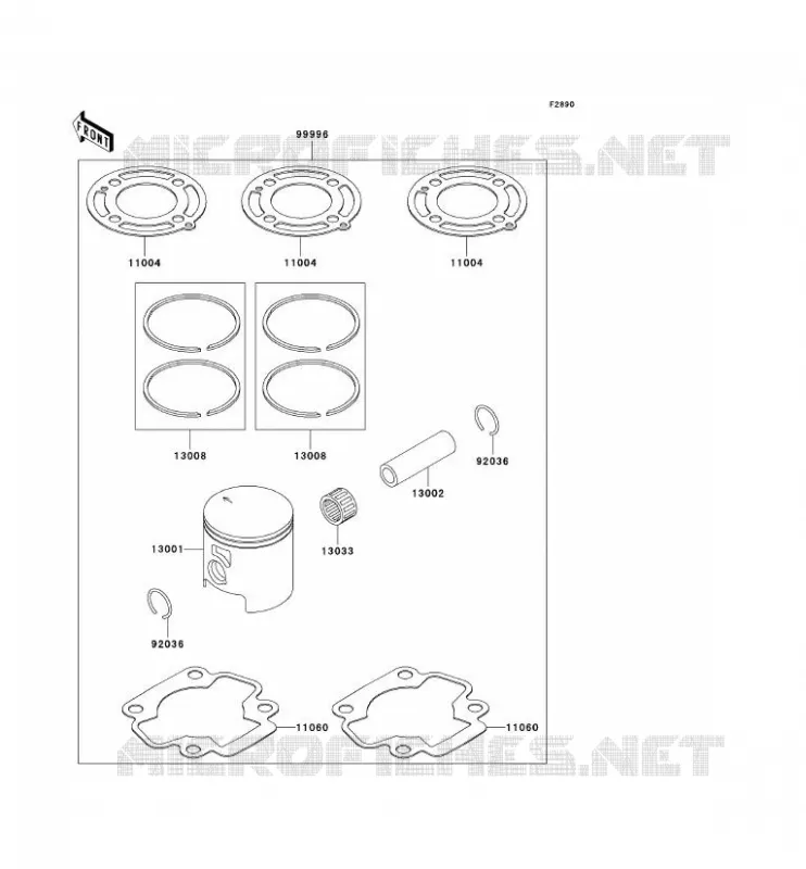 PIECE EN OPTION(KIT TOIT) Kawasaki TOUT-TERRAIN 65 2003 KX65  KX65-A4