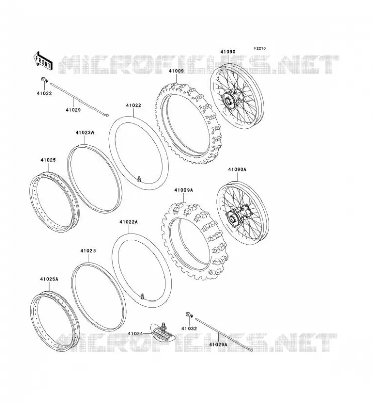 ROUE/PNEUS Kawasaki TOUT-TERRAIN 65 2003 KX65  KX65-A4