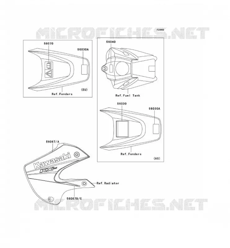 LABEL Kawasaki TOUT-TERRAIN 65 2006 KX65  KX65A6F