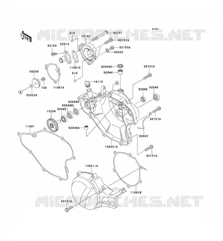 COUVERCLES MOTEUR Kawasaki TOUT-TERRAIN 65 2006 KX65  KX65A6F