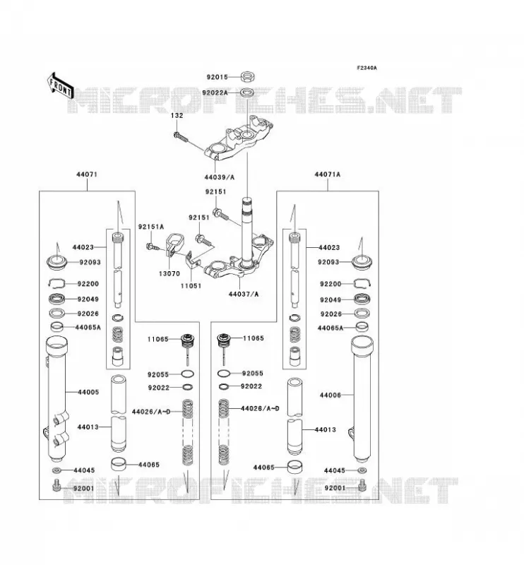 FOURCHE Kawasaki TOUT-TERRAIN 65 2006 KX65  KX65A6F