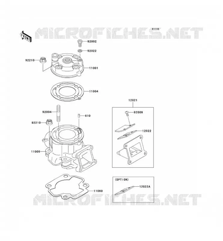 CULASSE/CYLINDRE Kawasaki TOUT-TERRAIN 65 2008 KX65  KX65A8F