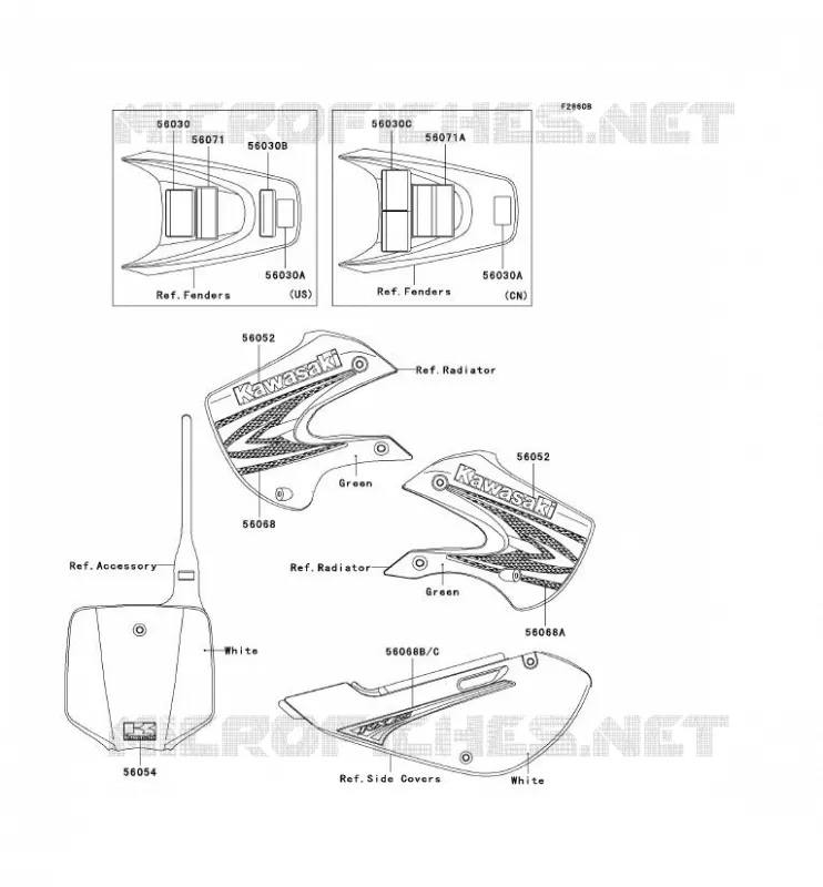 LABELS(VERT) Kawasaki TOUT-TERRAIN 65 2008 KX65  KX65A8F