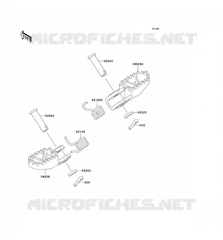 REPOSE PIED Kawasaki TOUT-TERRAIN 65 2009 KX65  KX65A9F