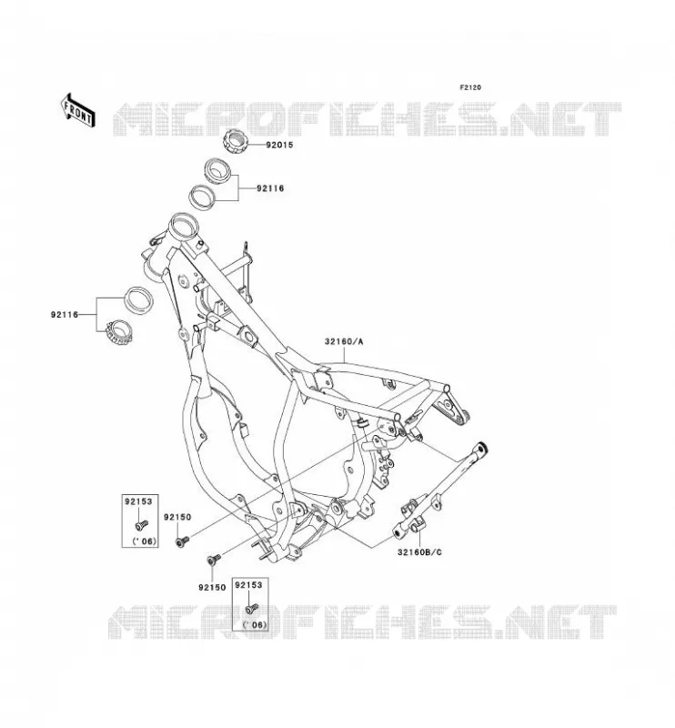 CH&Acirc;SSIS Kawasaki TOUT-TERRAIN 65 2009 KX65  KX65A9F