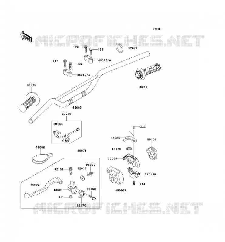 GUIDON Kawasaki TOUT-TERRAIN 65 2009 KX65  KX65A9F