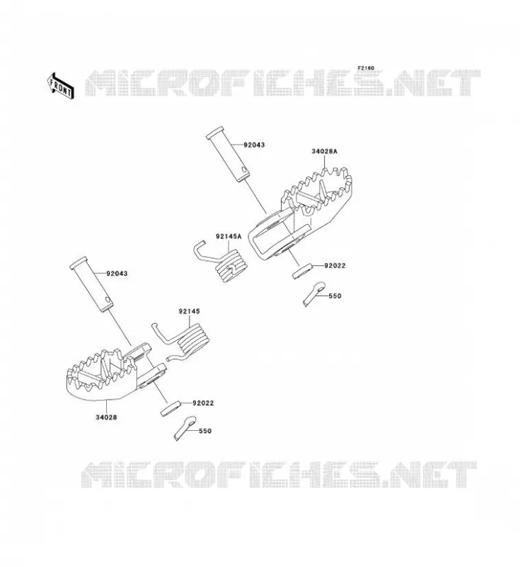 REPOSE PIED Kawasaki TOUT-TERRAIN 65 2009 KX65  KX65A9FA