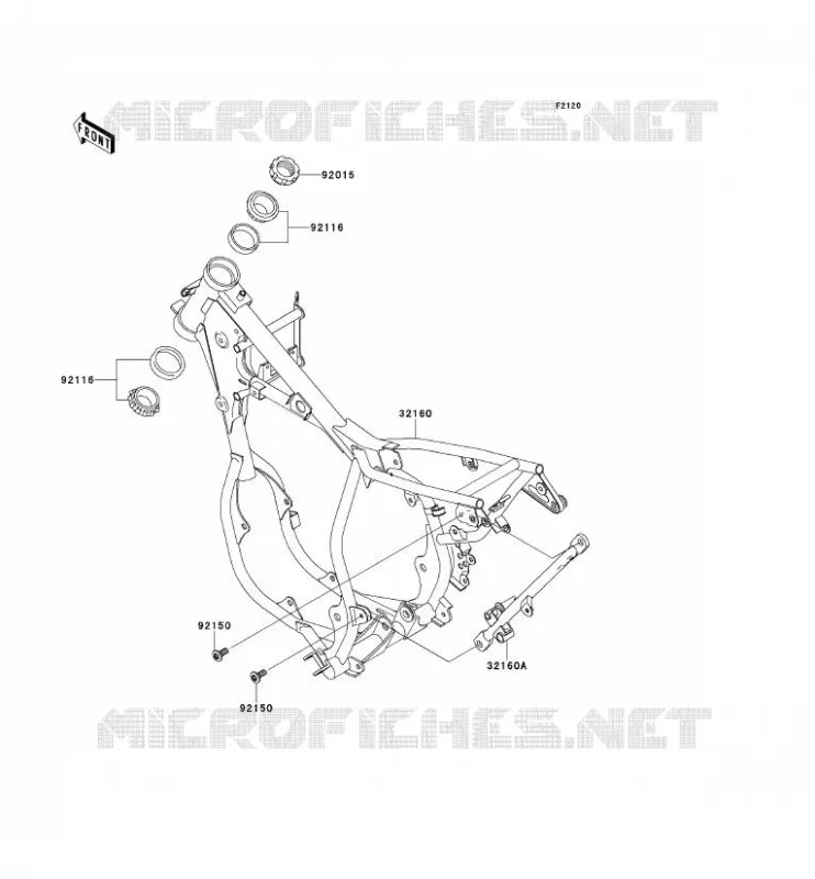 CH&Acirc;SSIS Kawasaki TOUT-TERRAIN 65 2010 KX65  KX65AAF