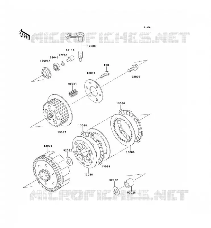 EMBRAYAGE Kawasaki TOUT-TERRAIN 65 2011 KX65  KX65ABF