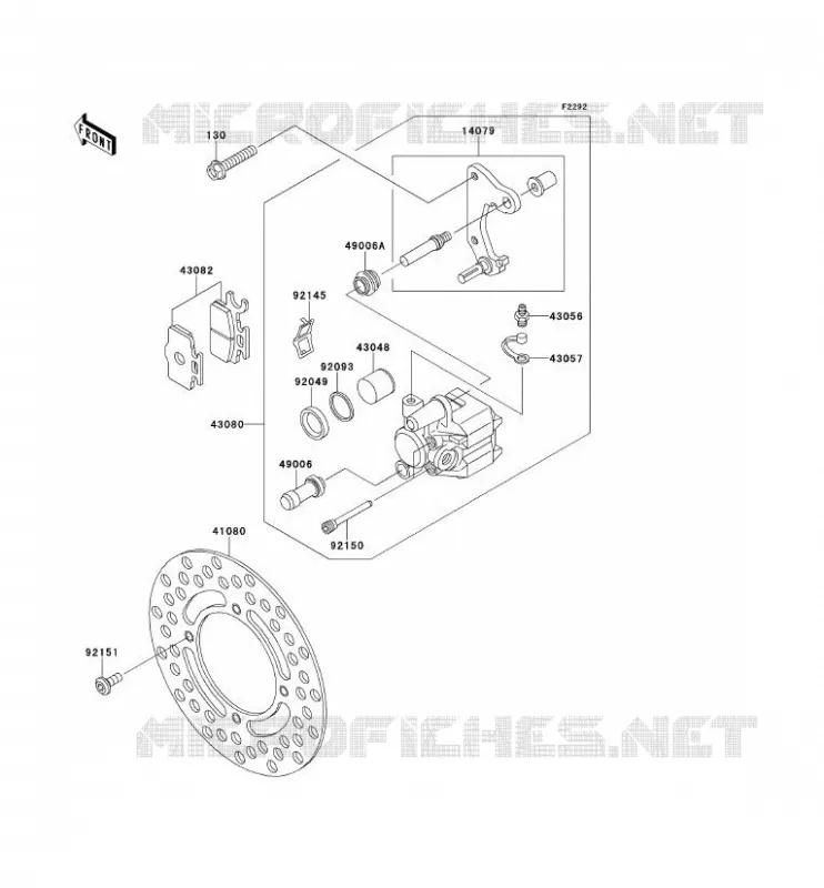 FREIN AVANT Kawasaki TOUT-TERRAIN 65 2011 KX65  KX65ABF
