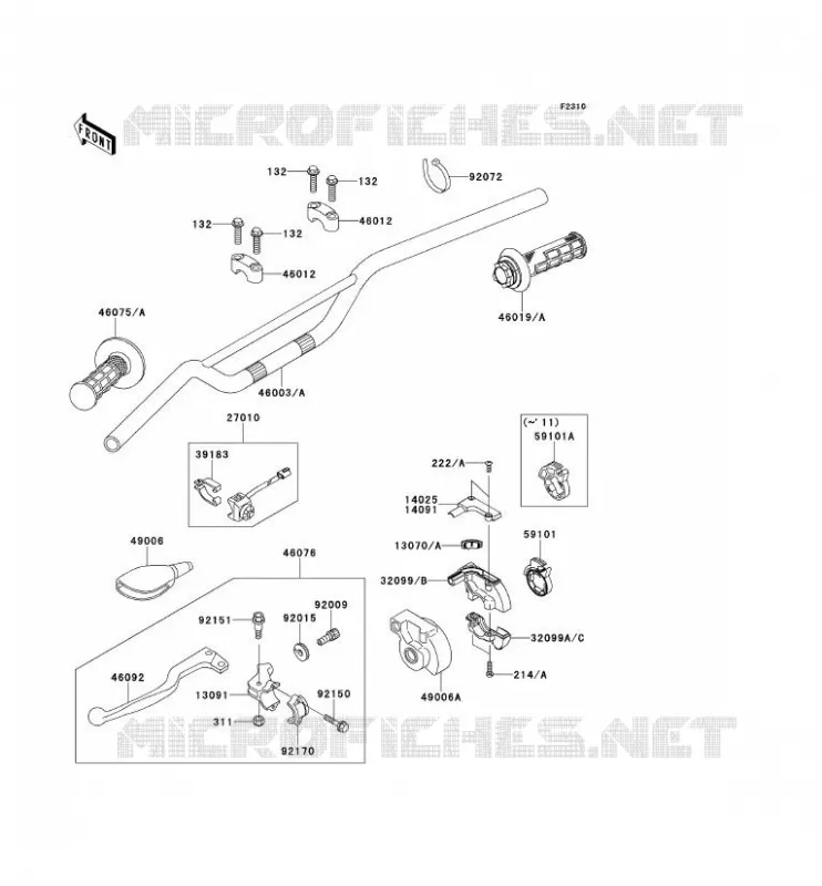 GUIDON Kawasaki TOUT-TERRAIN 65 2011 KX65  KX65ABF