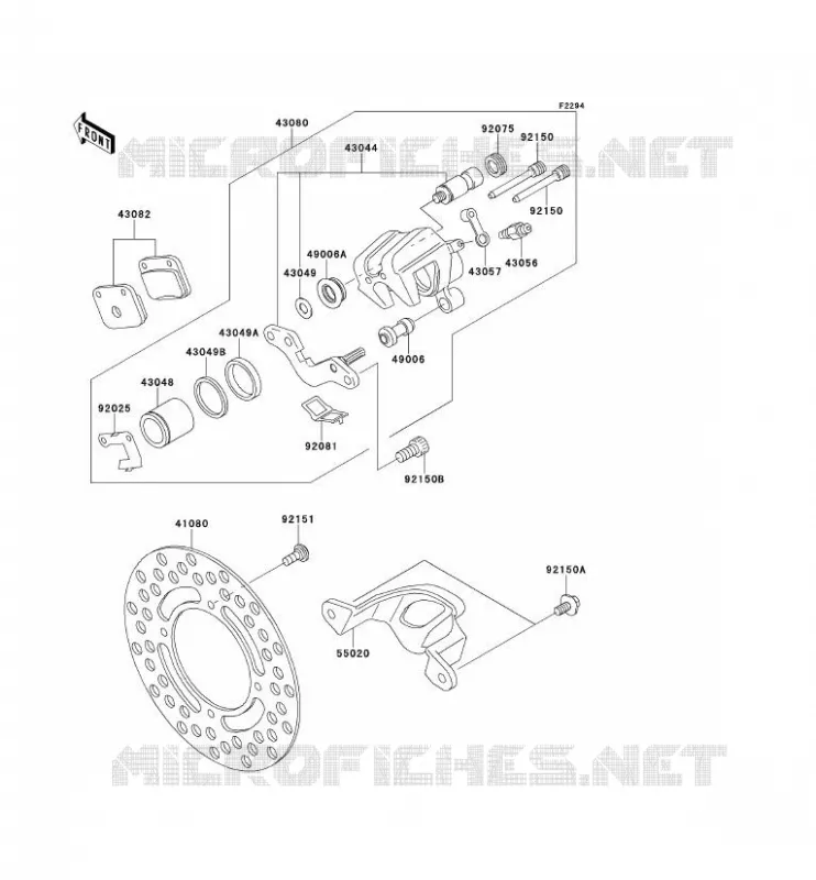 FREIN ARRIERE Kawasaki TOUT-TERRAIN 65 2012 KX65  KX65ACF