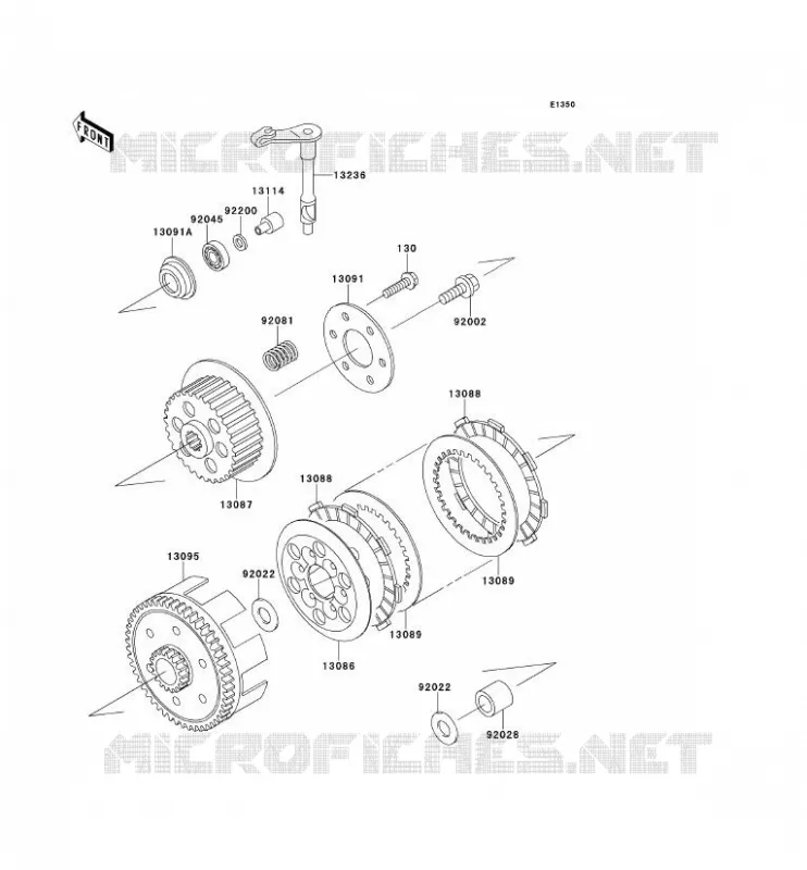 EMBRAYAGE Kawasaki TOUT-TERRAIN 65 2012 KX65  KX65ACF