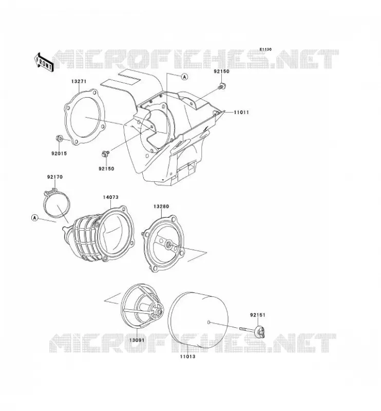 FILTRE A AIR Kawasaki TOUT-TERRAIN 65 2012 KX65  KX65ACF