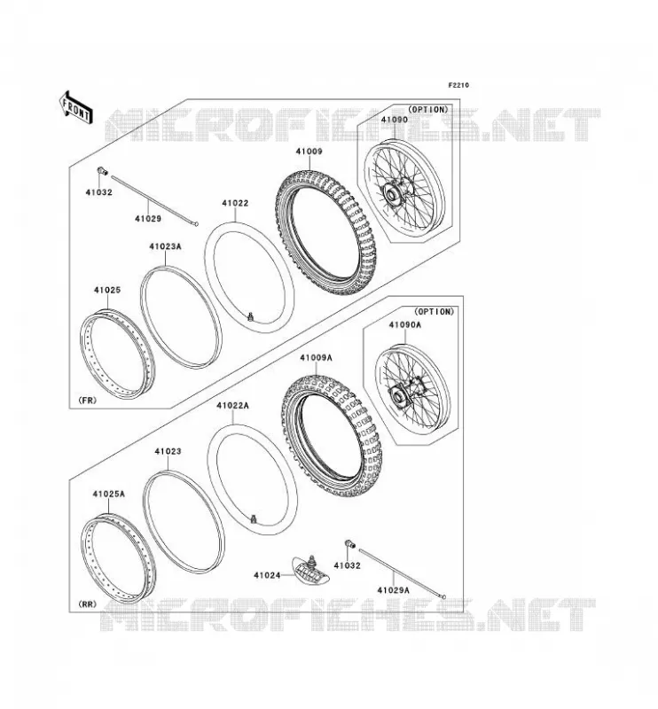 ROUE/PNEUS Kawasaki TOUT-TERRAIN 65 2012 KX65  KX65ACF