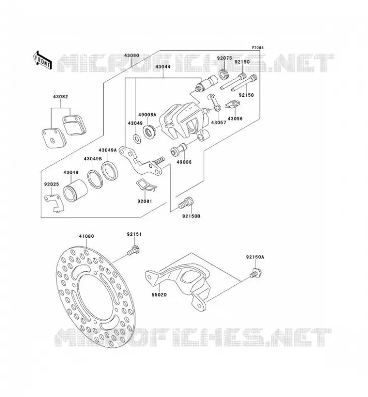 FREIN ARRIERE Kawasaki TOUT-TERRAIN 65 2013 KX65  KX65ADF