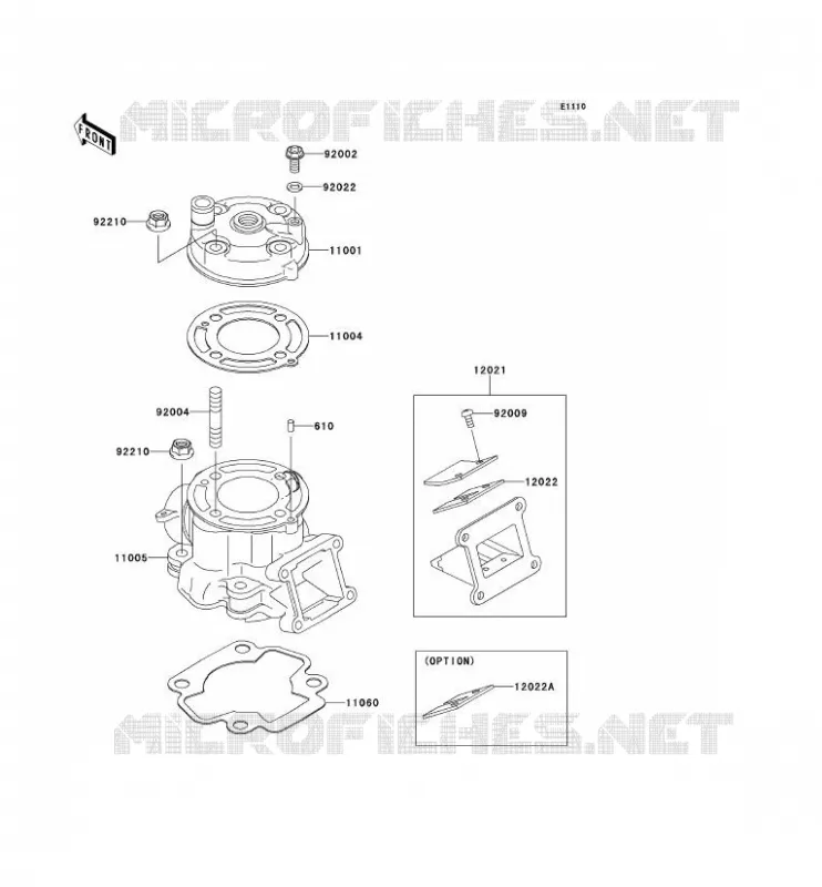 CULASSE/CYLINDRE Kawasaki TOUT-TERRAIN 65 2014 KX65  KX65AEF