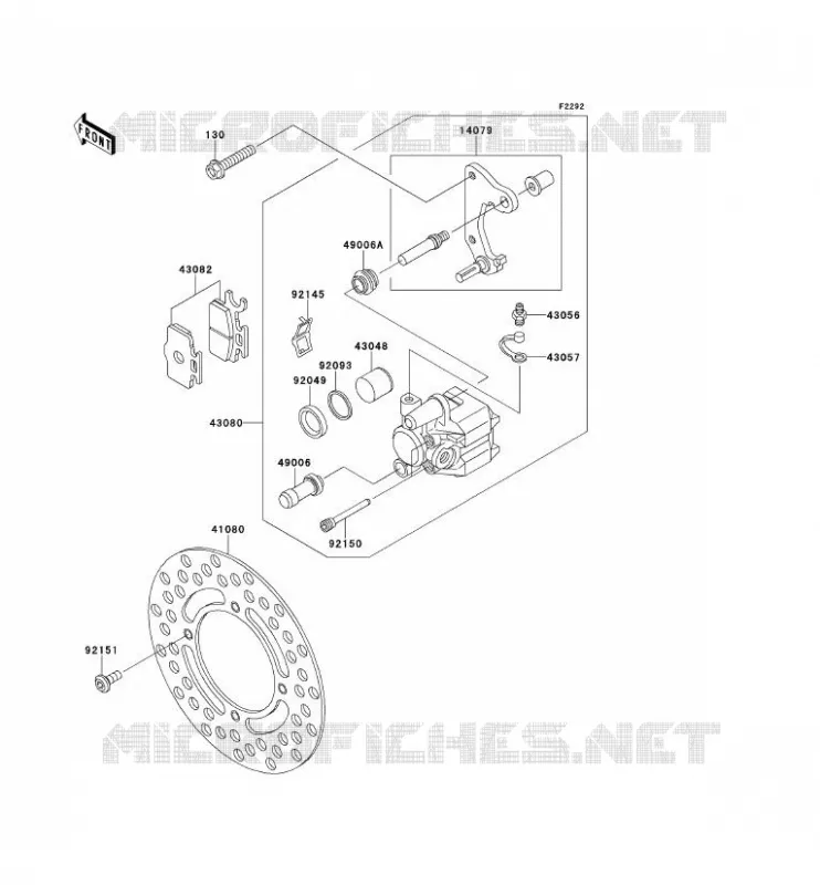 FREIN AVANT Kawasaki TOUT-TERRAIN 65 2014 KX65  KX65AEF