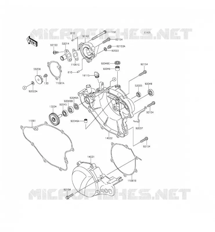 COUVERCLES MOTEUR Kawasaki TOUT-TERRAIN 65 2015 KX65  KX65AFF