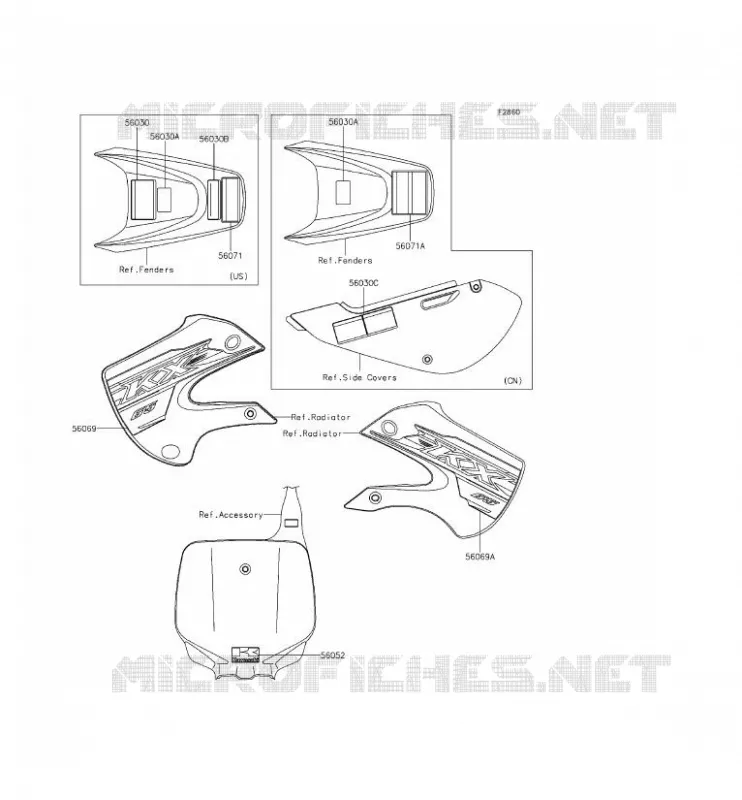 LABEL Kawasaki TOUT-TERRAIN 65 2015 KX65  KX65AFF