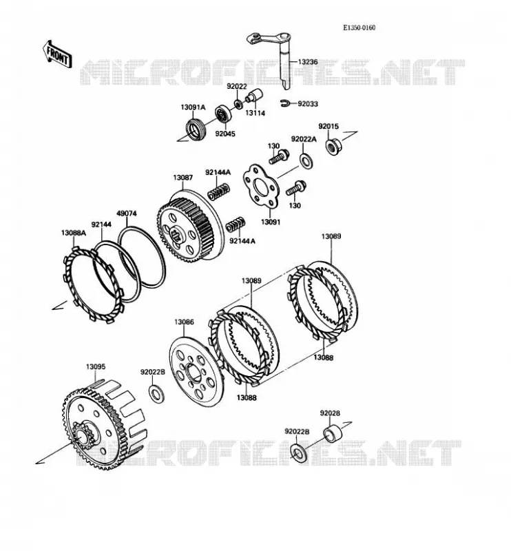 EMBRAYAGE Kawasaki TOUT-TERRAIN 80 1990 KX80  KX80-L3