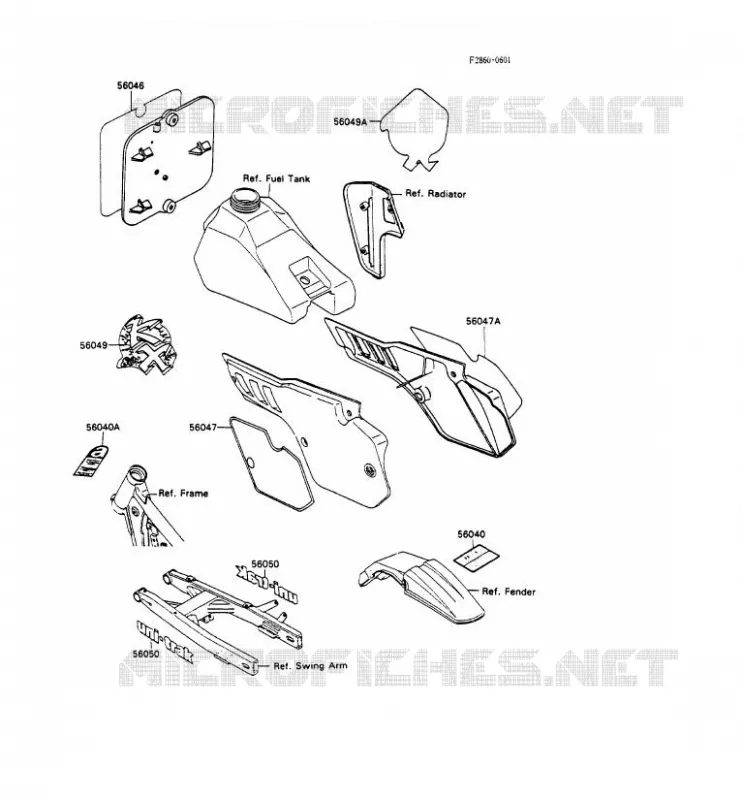 LABEL Kawasaki TOUT-TERRAIN 80 1990 KX80  KX80-L3