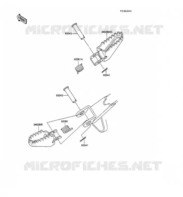 REPOSE PIED Kawasaki TOUT-TERRAIN 80 1990 KX80  KX80-L3