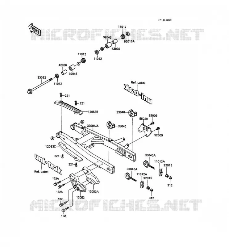 BRAS OSCILLANT Kawasaki TOUT-TERRAIN 80 1990 KX80  KX80-M3
