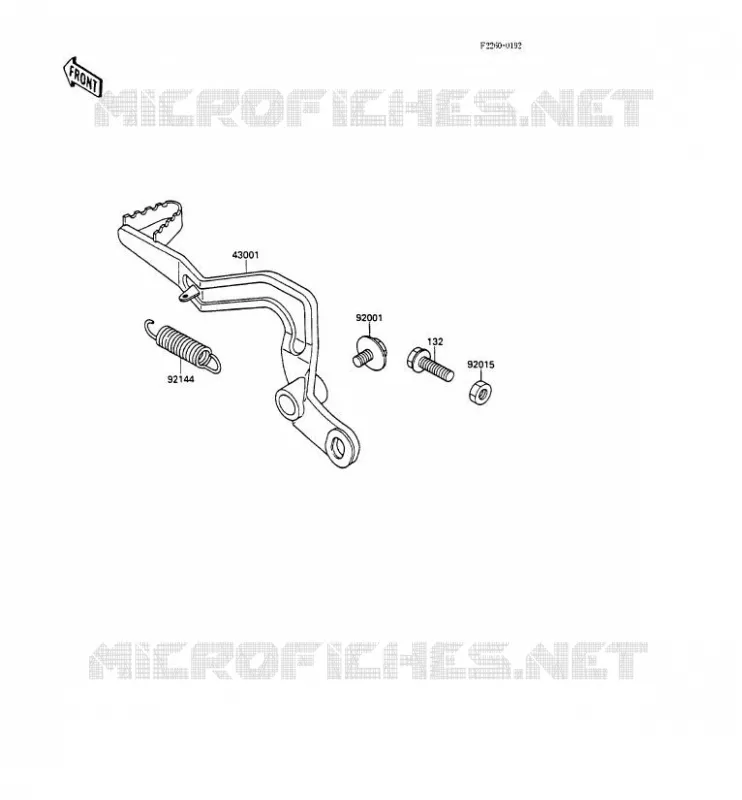 PEDALE DE FREIN Kawasaki TOUT-TERRAIN 80 1990 KX80  KX80-M3