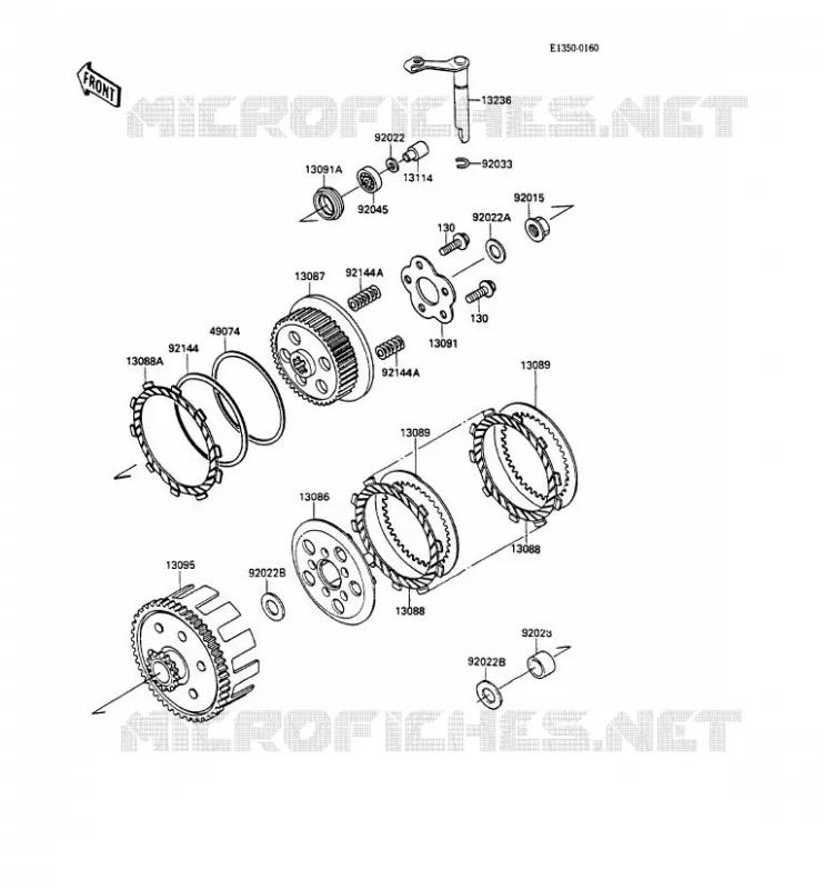 EMBRAYAGE Kawasaki TOUT-TERRAIN 80 1990 KX80  KX80-N3