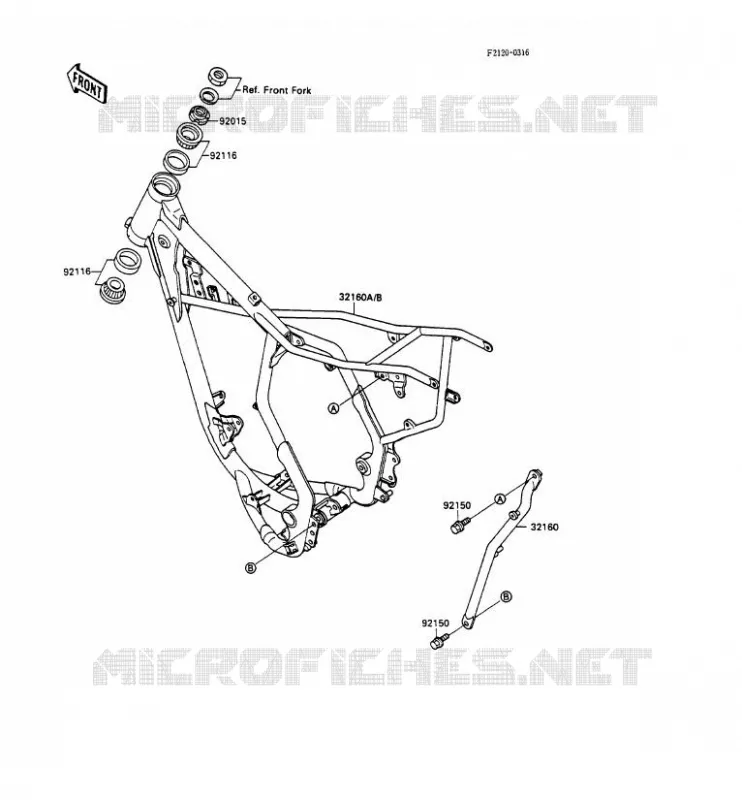 CH&Acirc;SSIS Kawasaki TOUT-TERRAIN 80 1990 KX80  KX80-P3