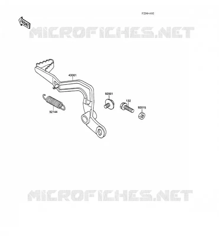 PEDALE DE FREIN Kawasaki TOUT-TERRAIN 80 1990 KX80  KX80-P3