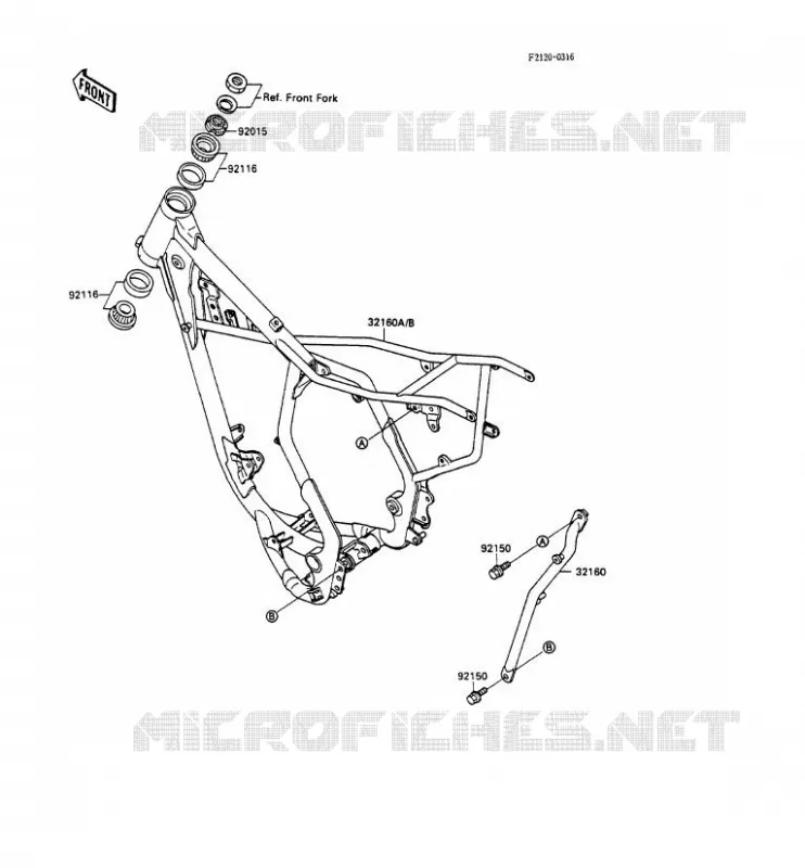 CH&Acirc;SSIS Kawasaki TOUT-TERRAIN 80 1990 KX80  KX80-P3