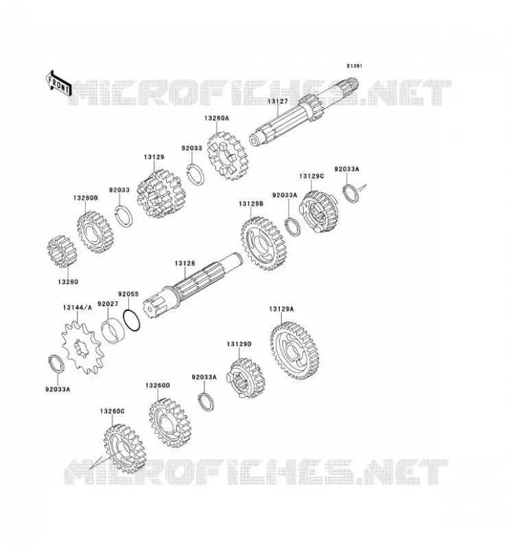 TRANSMISSION Kawasaki TOUT-TERRAIN 80 1991 KX80  KX80-R1