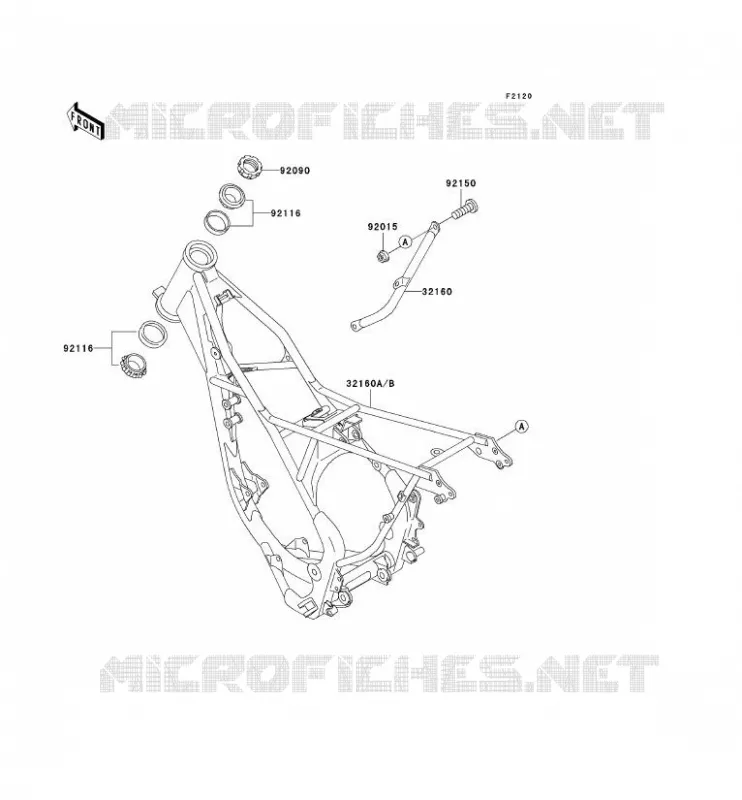 CH&Acirc;SSIS Kawasaki TOUT-TERRAIN 80 1992 KX80  KX80-R2