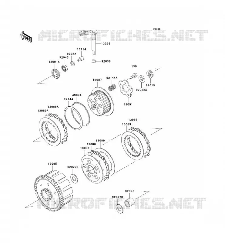 EMBRAYAGE Kawasaki TOUT-TERRAIN 80 1992 KX80  KX80-R2