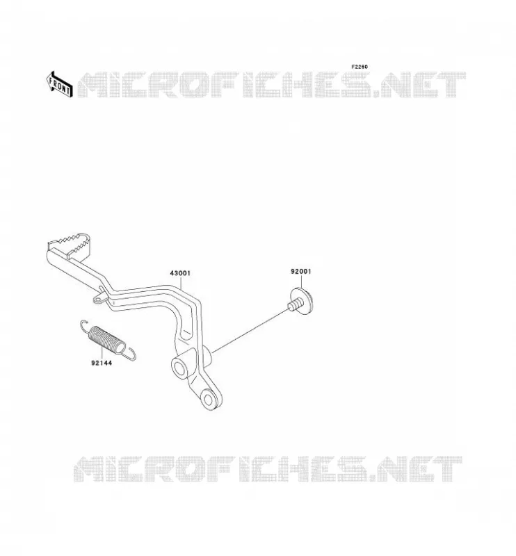 PEDALE DE FREIN Kawasaki TOUT-TERRAIN 80 1992 KX80  KX80-R2