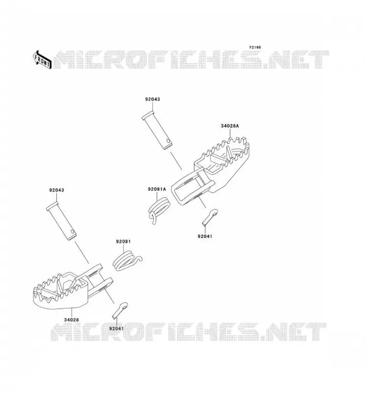 REPOSE PIED Kawasaki TOUT-TERRAIN 80 1992 KX80  KX80-R2