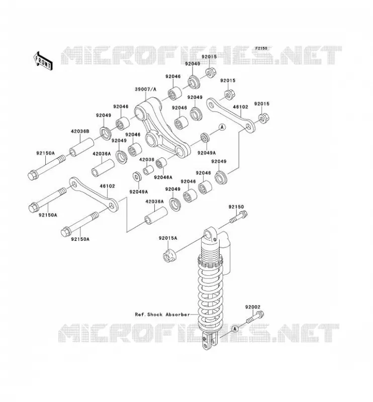 SUSPENSION Kawasaki TOUT-TERRAIN 80 1993 KX80  KX80-R3
