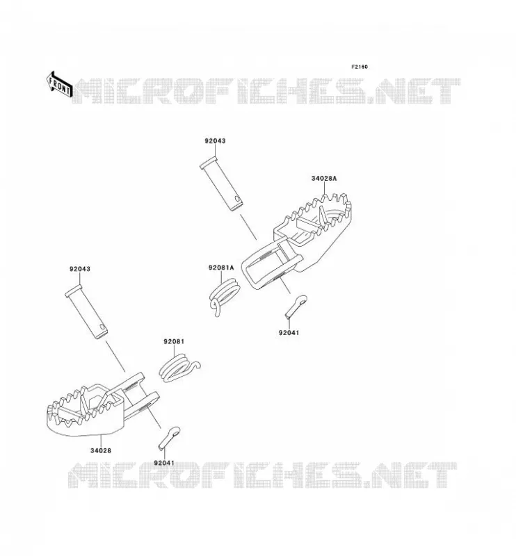 REPOSE PIED Kawasaki TOUT-TERRAIN 80 1994 KX125  KX80-R4