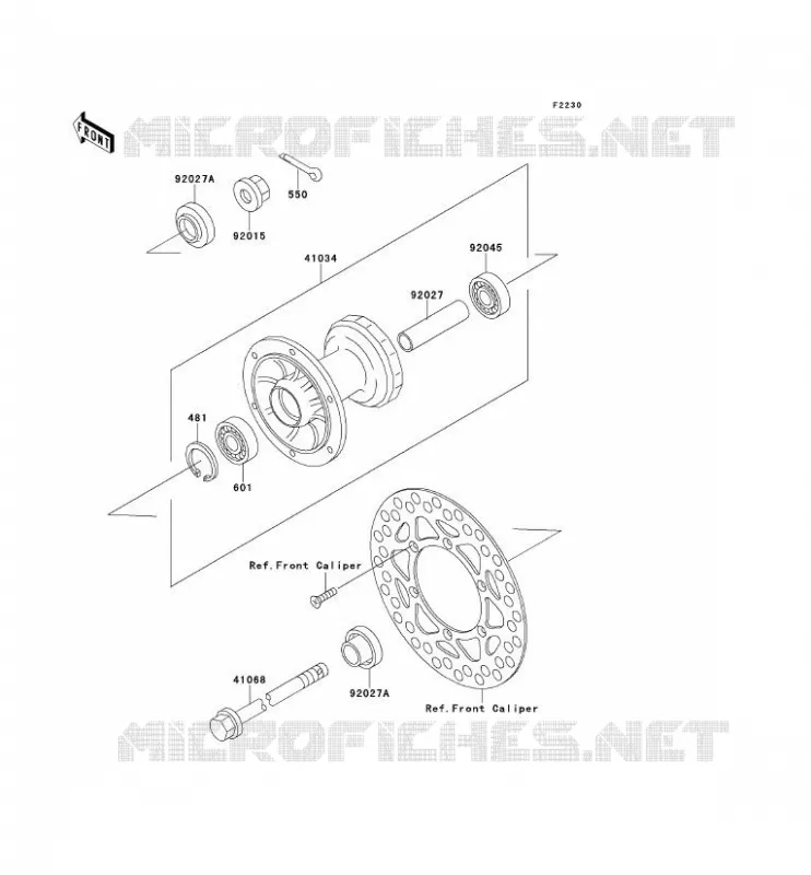 MOYEU AVANT Kawasaki TOUT-TERRAIN 80 1995 KX125  KX80-R5