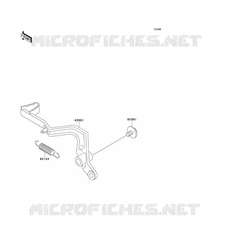 PEDALE DE FREIN Kawasaki TOUT-TERRAIN 80 1995 KX125  KX80-R5