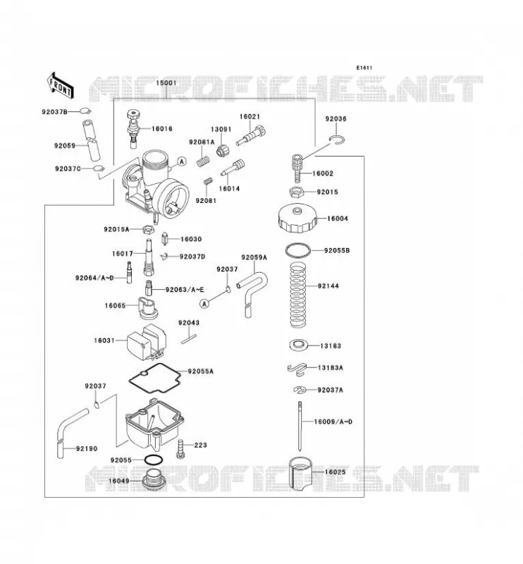 CARBURATEUR Kawasaki TOUT-TERRAIN 80 1995 KX125  KX80-R5