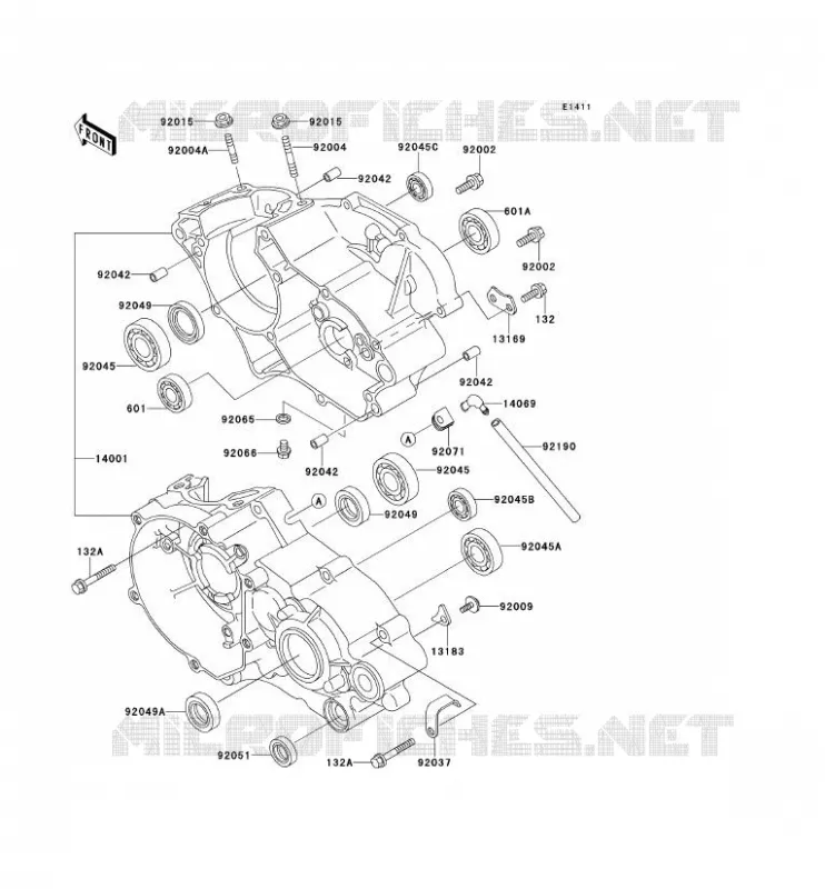 CARTER MOTEUR(S) Kawasaki TOUT-TERRAIN 80 1995 KX125  KX80-R5