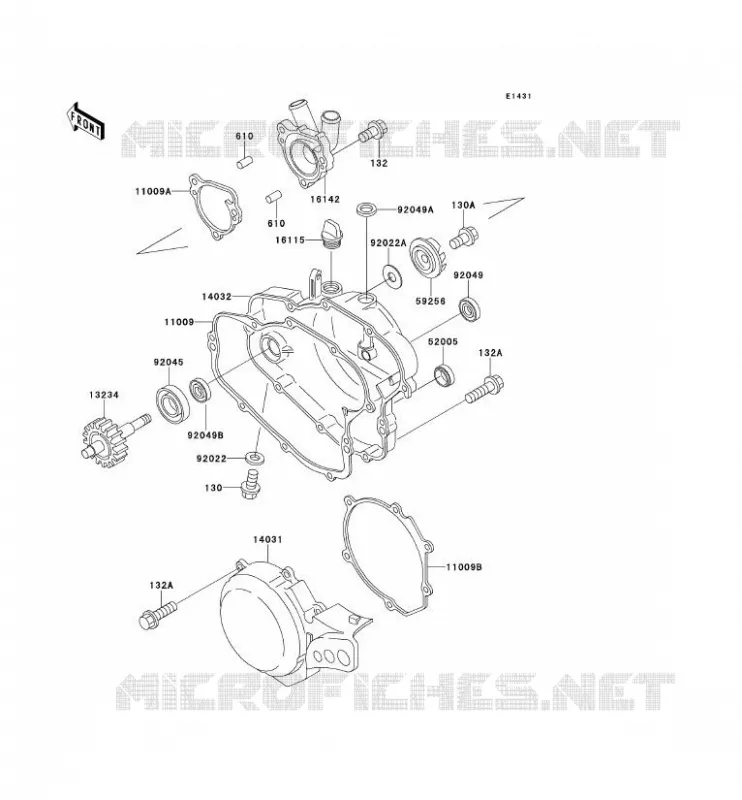 COUVERCLES MOTEUR Kawasaki TOUT-TERRAIN 80 1995 KX125  KX80-R5