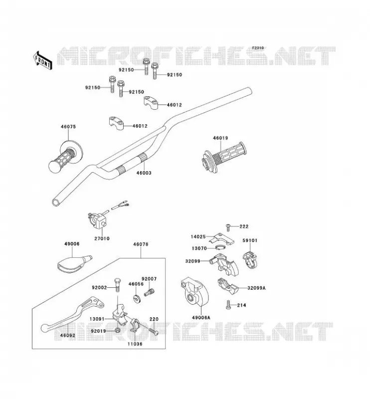 GUIDON Kawasaki TOUT-TERRAIN 80 1995 KX125  KX80-R5