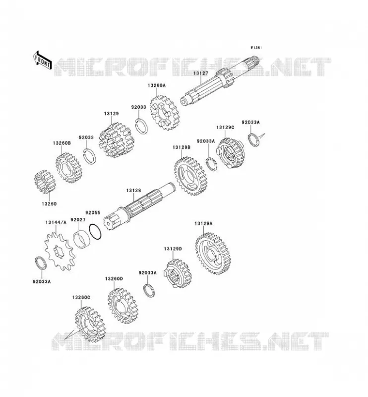 TRANSMISSION Kawasaki TOUT-TERRAIN 80 1995 KX125  KX80-R5