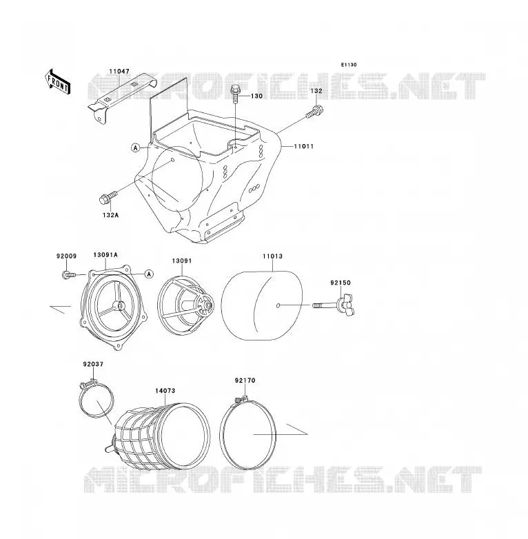 FILTRE A AIR Kawasaki TOUT-TERRAIN 80 1996 KX80  KX80-R6