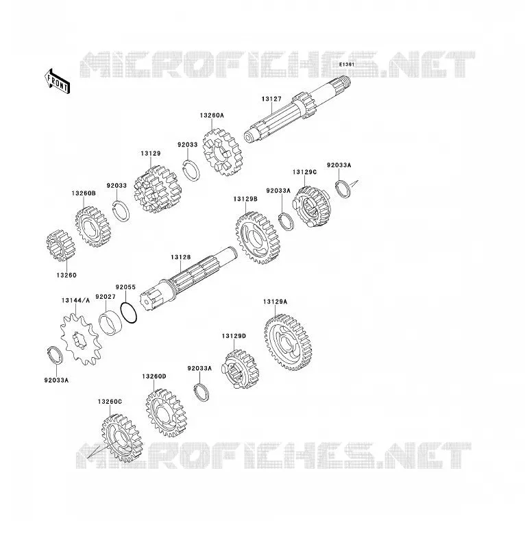 TRANSMISSION Kawasaki TOUT-TERRAIN 80 1997 KX80  KX80-R7
