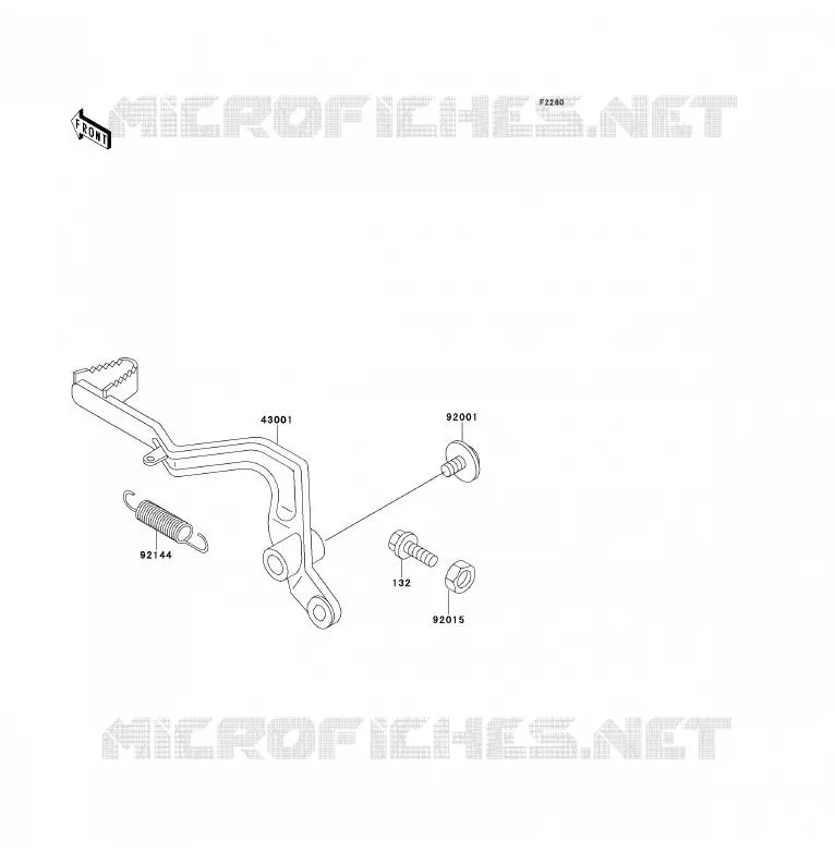 PEDALE DE FREIN Kawasaki TOUT-TERRAIN 80 1991 KX80  KX80-S1